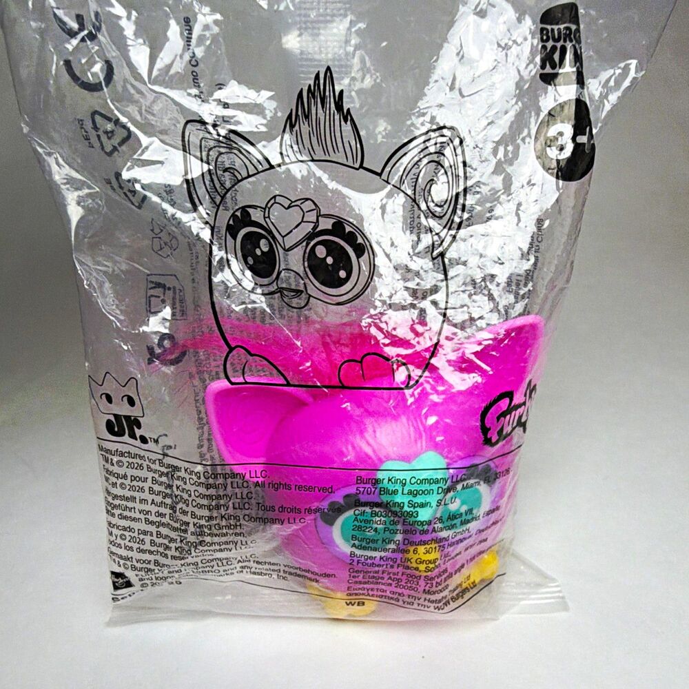 Burger King Furby Toy Sealed Bag 2026 Ages 4+ Age Level 4-7